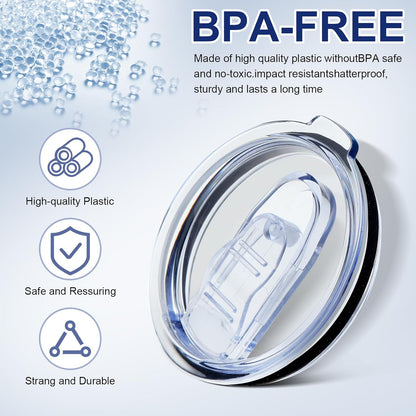 2Pcs 40 oz Tumbler Lid Replacement Compatible With Silver Buffalo, Accessories for Silver Buffalo Tumbler Cup, Bpa-Free, Reusable Replacement Lid