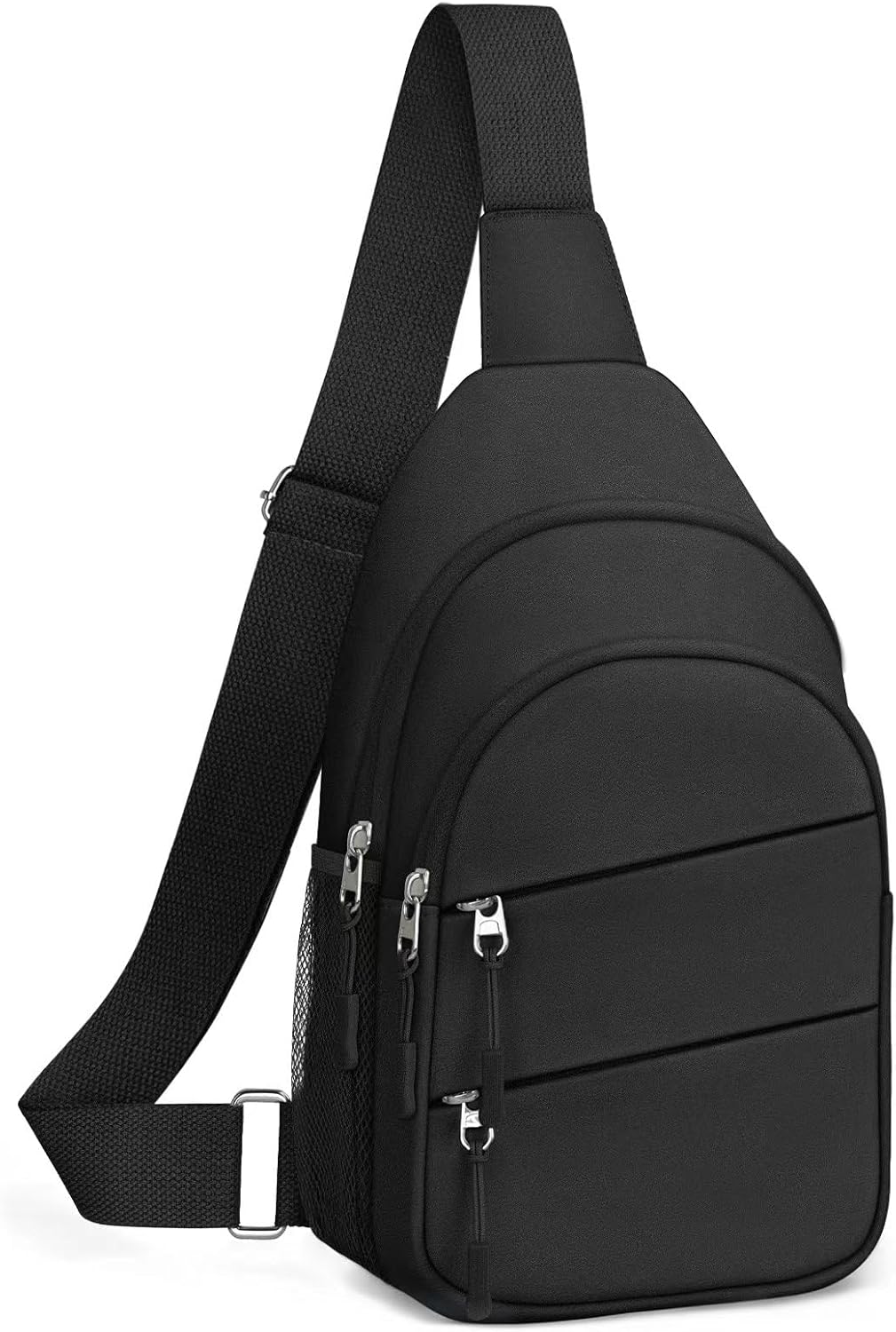 Tuwubi Crossbody Bags for Women, Sling Bag for Men, Small Hiking Backpack Anti Theft Lightweight for Outdoors Travel (M, Black)