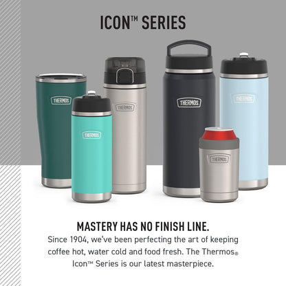 THERMOS ICON SERIES, Stainless Steel Tumbler with Slide Lock, 18 Ounce, Mystic Navy