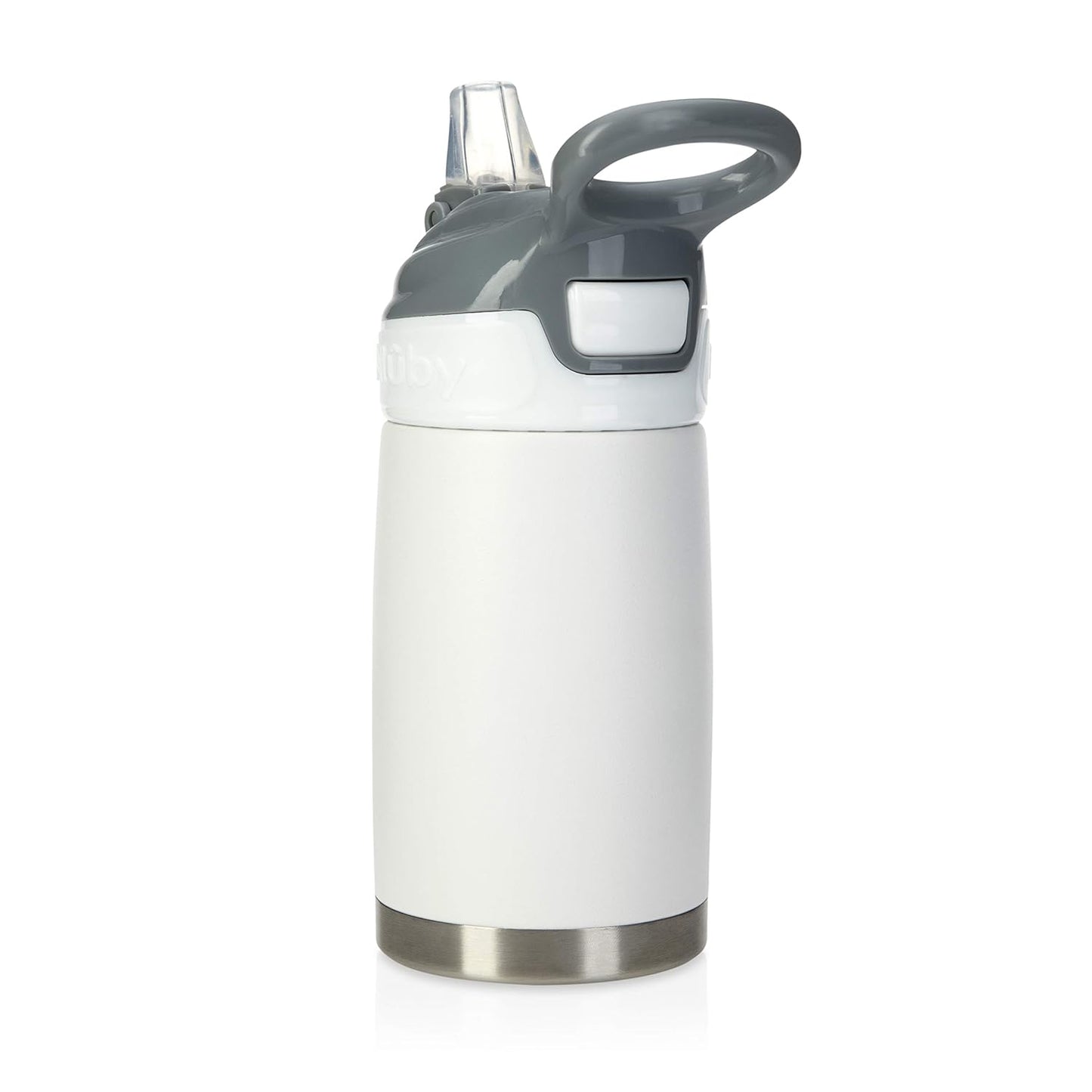 Nuby Thirsty Kids No Spill Flip-It Reflex Stainless Steel Travel Cup or Water Bottle - 10 Oz - 18+ Months - Blue - Back to School Essentials