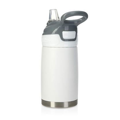 Nuby Thirsty Kids No Spill Flip-It Reflex Stainless Steel Travel Cup or Water Bottle - 10 Oz - 18+ Months - Blue - Back to School Essentials