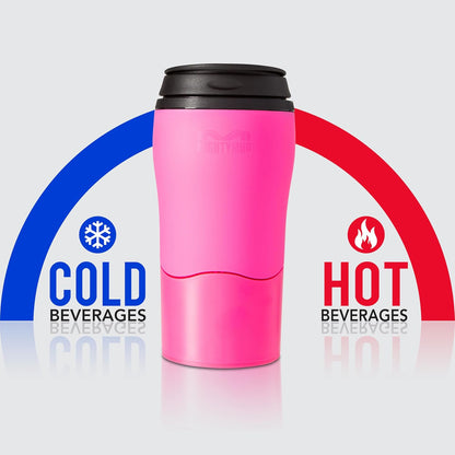 Mighty Mug Plastic Travel Mug, No Spill Double Wall Tumbler, Cold/Hot, Cup-Holder Friendly, Dishwasher Safe, (Cream, 12oz)