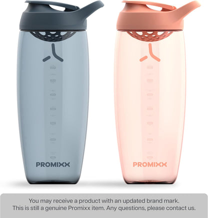 Promixx Pursuit Protein Shaker Bottle (24 oz) – Silent No-Ball Mixer, Leak-Proof Lid, BPA/BPS & Phthalate-Free ECOZEN – Easy-Clean Shaker Cup for Protein Shakes, Pre & Post-Workout Smoothies