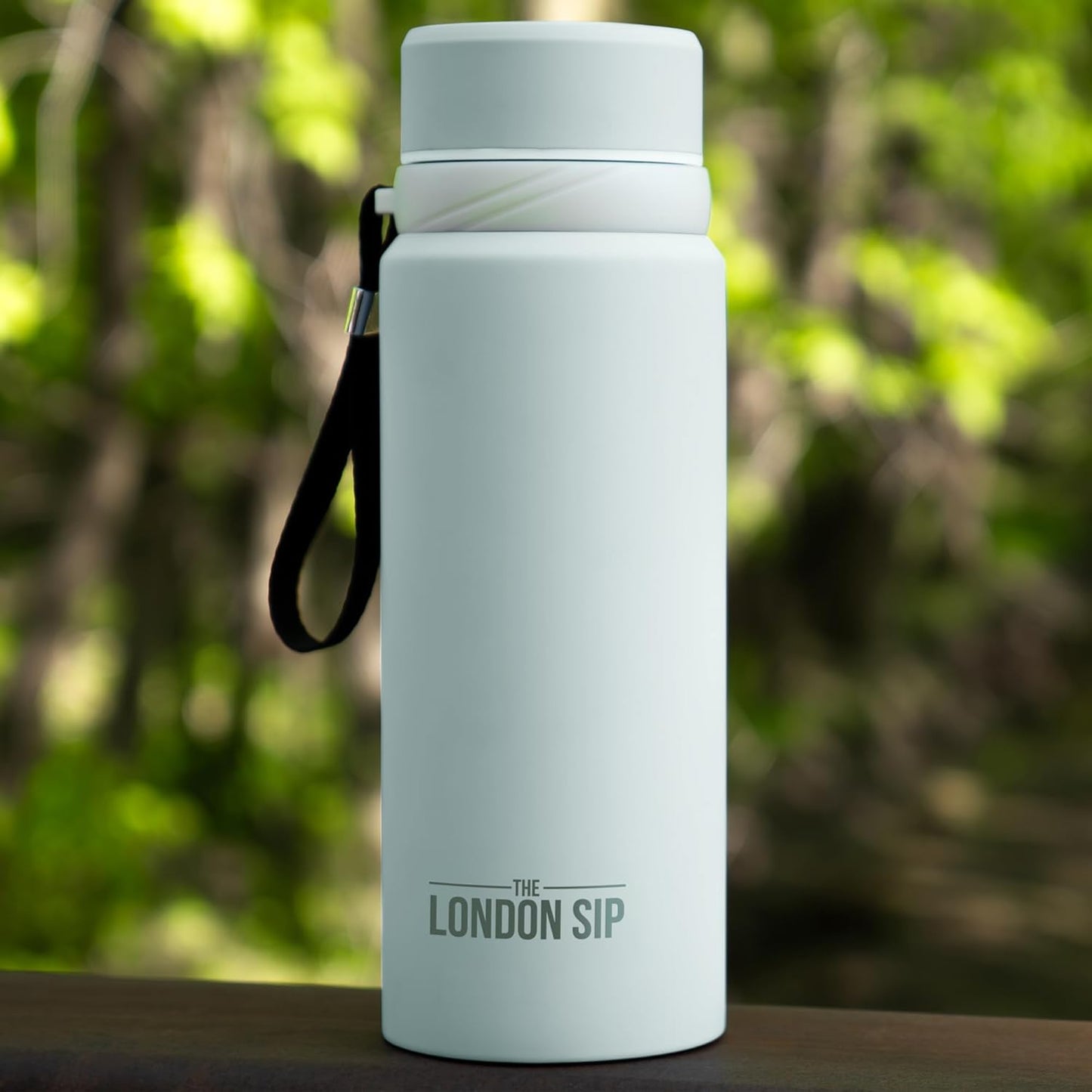 London Sip 25 oz Multi-Function Travel Mug and Tumbler Tea Infuser Water Bottle Fruit Infuser Flask Hot and Cold Double Wall Stainless Steel Coffee Thermos, Cosmic Silver
