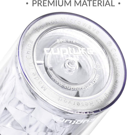 Cupture Crystal Click & Seal Shake Tumbler Cup for Hot or Cold Drinks - 22 oz (Black Diamond)