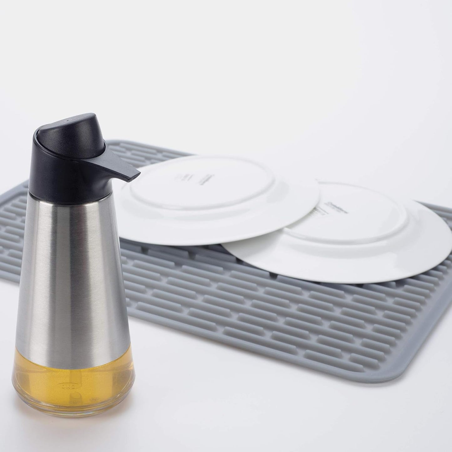 OXO 1372100 Good Grips Silicone Stemware Drying Mat, Gray