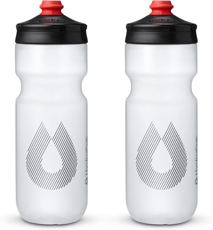 HydraPak Breakaway Surge Lightweight Bike Water Bottle 2-Pack (20oz, 25oz, 30oz) - High Flow, Cycling & Sports Squeeze Bottle
