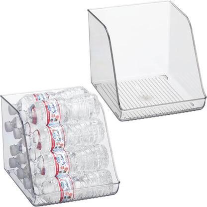 iDesign Water Bottle Organizer for Fridge or Pantry - Clear - Made in USA