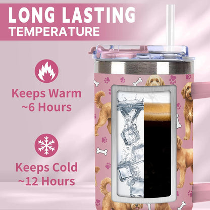 Beagle Gifts for Women Men, 40oz Stainless Steel Insulated Tumbler Travel Cup Mug, Funny and Unique Beagle Gifts for Dog Lover - Colors B