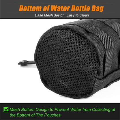 Upgraded Tactical Drawstring Molle Water Bottle Holder Tactical Pouches