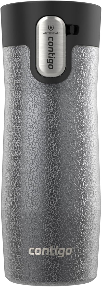 Contigo AUTOSEAL West Loop Vacuum-Insulated Stainless Steel Travel Mug with Easy-Clean Lid 12 oz Blueberry