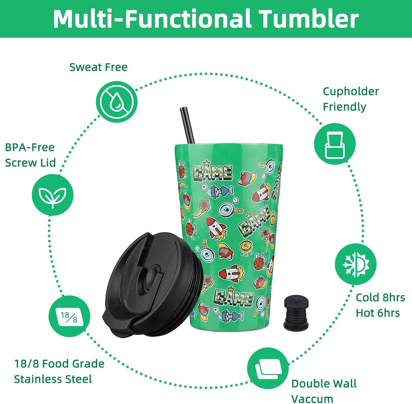 BJPKPK 4 Pack Tumbler with Lid and Straw,30oz Insulated Tumblers Bulk Reusable Travel Coffee Mug, Dishwasher Safe Double Wall Vacuum Insulated Cup Gift for Men Women,Light Blue Leopard