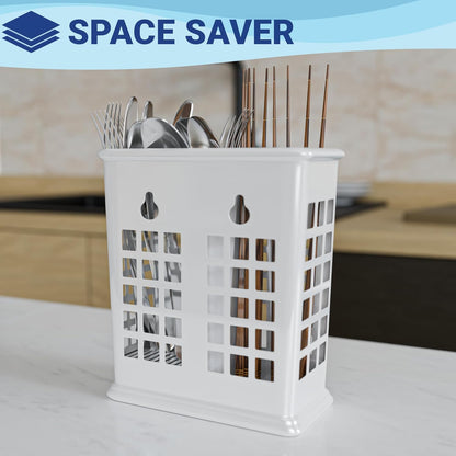 NATIKON Dishwasher Basket for Straw and Chopsticks Great for Drying, Washing and Storing also can be used as Stand for Forks, Knifes, Spoons and More Other Cutlery Utensils