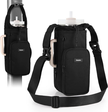 EasyAcc Water Bottle Holder Strap Sling, for Owala FreeSip 24 32 40 oz, Hydro Flask, Cirkul, Yeti, Stanley Flip, Universal Water Bottles, with Carabiner, for Walking Curise Travel (Bottle Excluded)