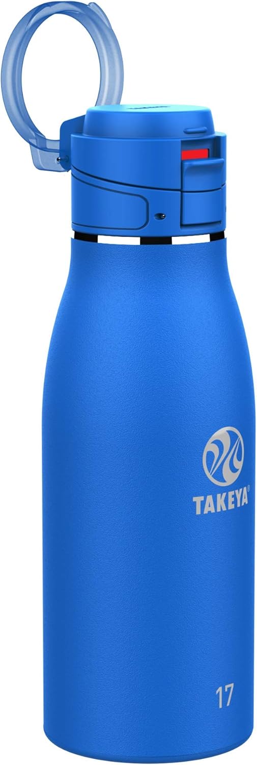 Takeya 17 oz Traveler Stainless Steel Insulated Travel Coffee Mug with Locking Leak Proof Lid, Premium Quality, BPA Free, Arctic