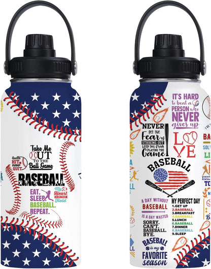 Pickleball Water Bottle 32oz Stainless Steel Insulated Vaccum with Lid, Pickleball Gifts for Pickleball Players, Pickleball Lovers, Women Girls Ladies