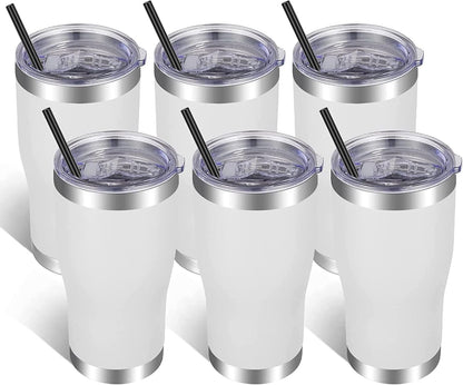 VEGOND 20oz Tumbler Stainless Steel Tumbler Cup with Lid And Straw Vacuum Insulated Double Wall Travel Coffee Mug(Orange 1 Pack)