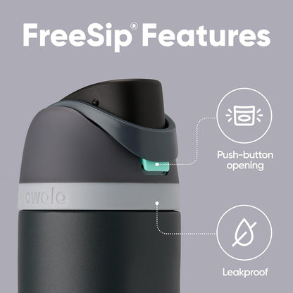 Owala FreeSip Insulated Stainless Steel Water Bottle with Straw, BPA-Free Sports Water Bottle, Great for Travel, 32 Oz, Denim