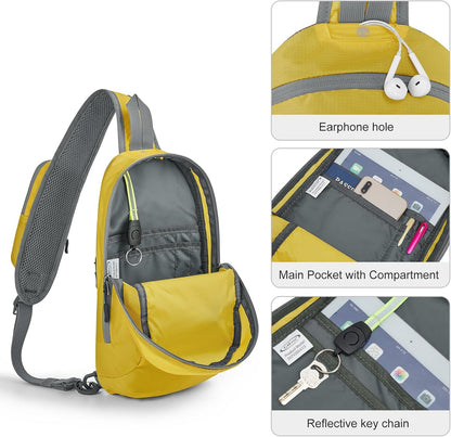 G4Free Sling Bag RFID Blocking Lightweight Crossbody Backpack Chest Shoulder Bag for Travel Sports Running