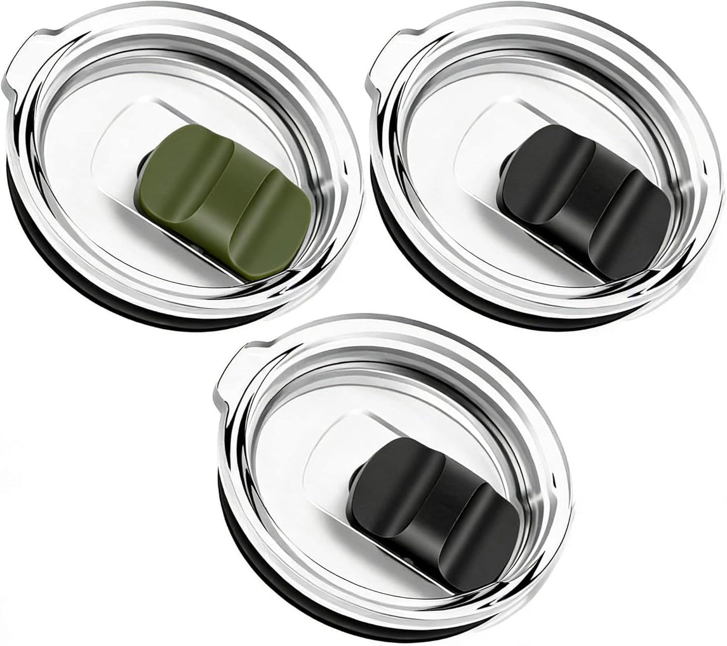 30 oz Tumbler Lid, Replacement Lids Compatible for YETI 30/32 oz Tumbler, 14 oz Mug and 35 oz Straw Mug, 2 Pack Travel Spill Proof Cup Lids Covers with Magnetic Slider Switch, BPA Free