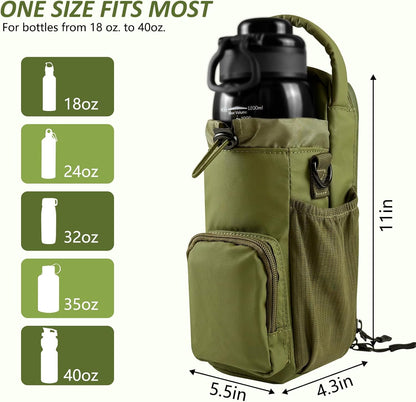 JACZZO Magnetic Gym Bag for Men and Women, Magnetic Water Bottle Holder for Gym, Small Gym Bag, Gym Gifts for Women and Men (Black, <40 OZ)