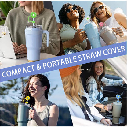 Straw Cover Cap for Stanley Cup,Silicone Straw Topper 10 mm 0.4 in Reusable Straw Tips Lids,Straw Tip Covers for Stanley Cups Accessories