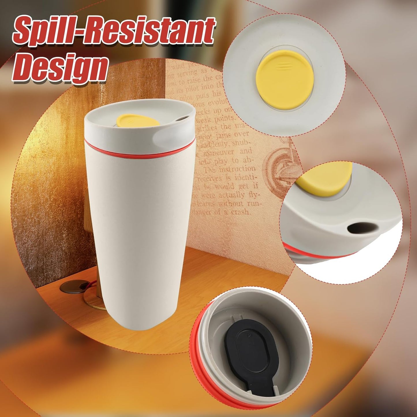 Replacement Slider Lid for Owala SmoothSip 20oz & 12oz, Top Cover Compatible with Owala 24oz Coffee Tumbler, Coffee Travel Mugs Leakproof Accessories, BPA-Free (Black Cherry)