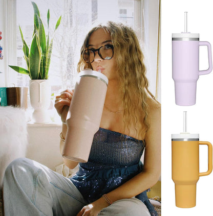 AOTWAN Glass Straws for Stanley 10 Pack 40/30 oz Tumbler,12inch Replacement Straw for Stanley 4 Straight and 4 Bent with 2 Brushesh,Reusable Glass Straws for Stanley Cup