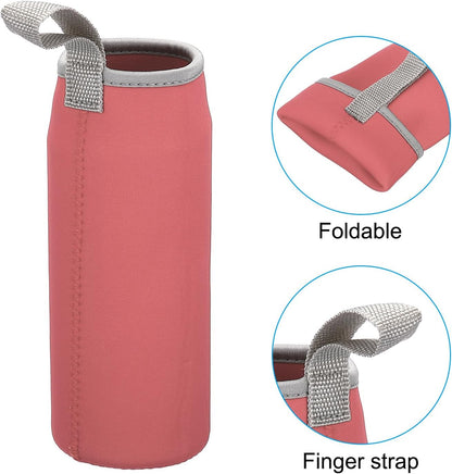 PATIKIL Water Bottle Sleeves, Neoprene Insulated Bottle Bag Holder Carrier Pouch with Finger Strap