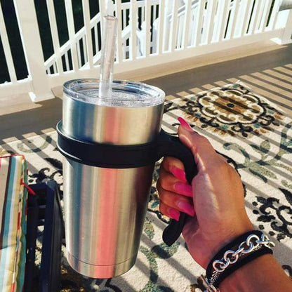 ZYTC Handle for 30OZ Tumbler,Yeti Rambler Anti Slip Travel Mug Grip BPA Free Cup Holder Yeti Rambler,Ozark Trail,Sic and More Tumbler Mugs