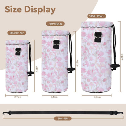 AUPET Water Bottle Bag Carrier,24oz/32oz Insulated Neoprene bottle Sling Holder Case Pouch Cover for 1000ML/750ML Bottles with Shoulder Strap for walking