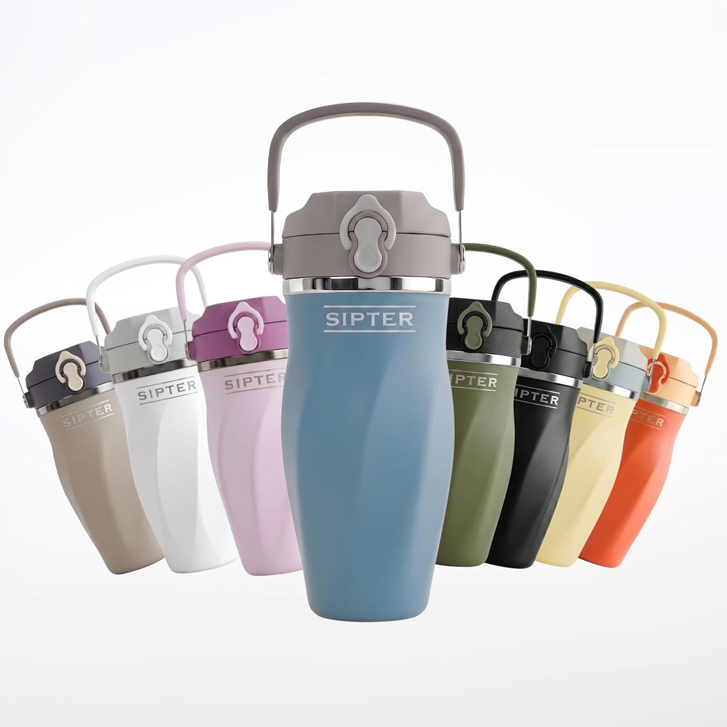 Earth Stone - 24oz Insulated Protein Shaker Bottle - Medical-Grade 316 Stainless Steel - Patent-Pending Clump-Free Design - Odor Proof & Leak-Proof Metal Blender Cup