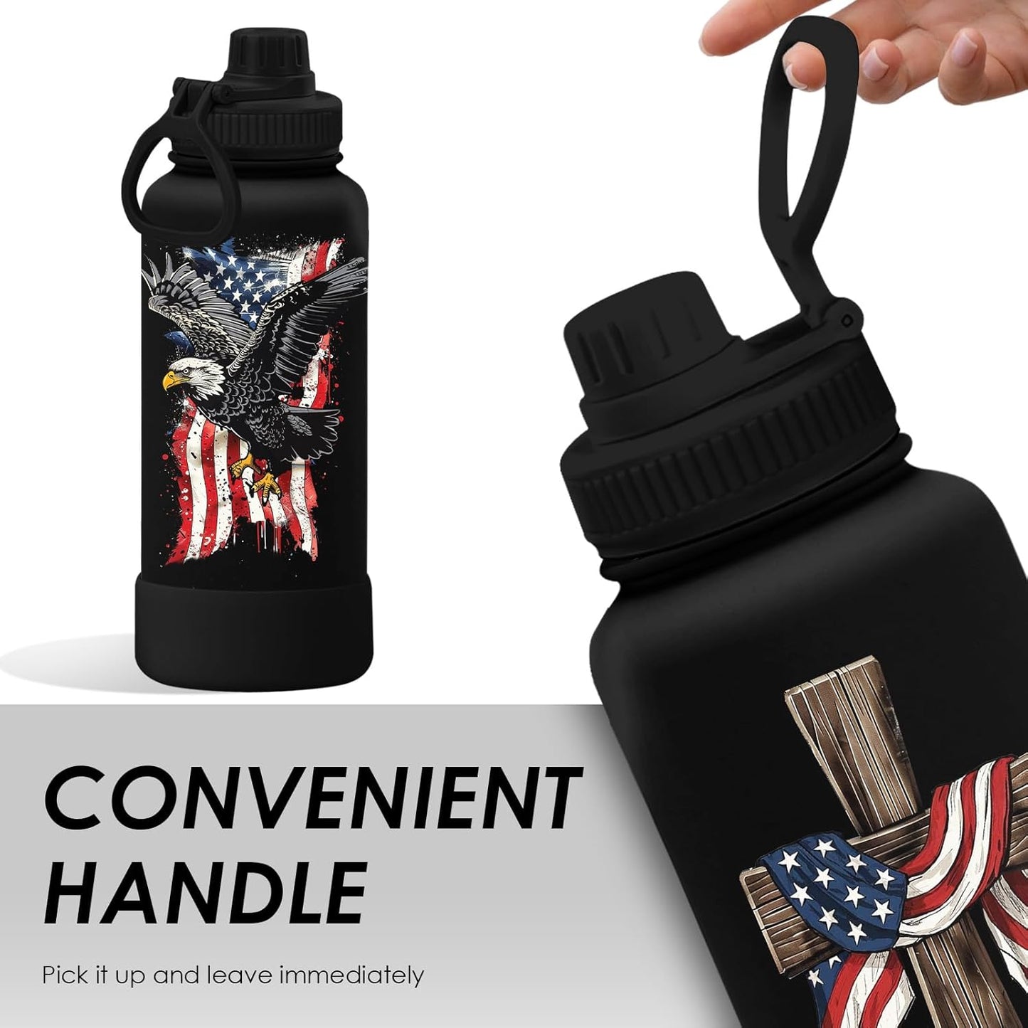 Pickleball 34oz Water Bottle with Spout Lid, Insulated Stainless Steel Travel Cup, Double Wall Vacuum Tumbler for Women Girls Ladies, Birthday Christmas Gift for Pickleball Lovers (1 pc)