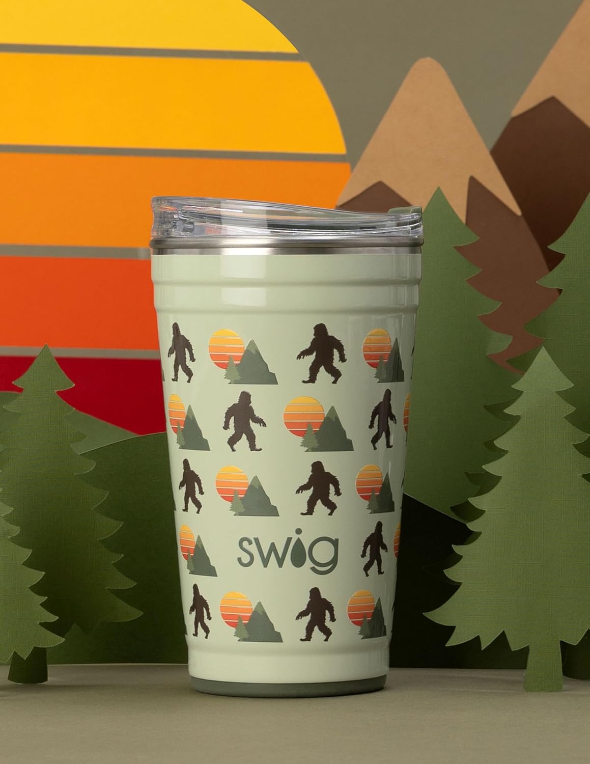 Swig Life 32oz Insulated Tumbler, Travel Coffee Tumbler with Lid, Cup Holder Friendly Travel Coffee Mug, Stainless Steel with Lid (Hayride)