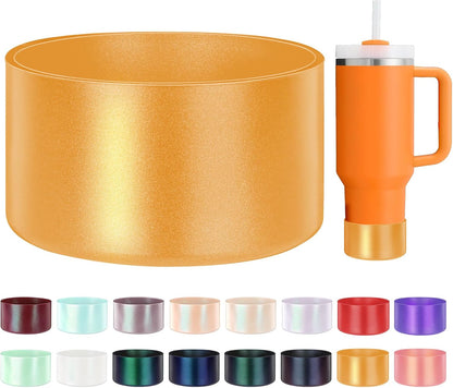 Glossy Gradient Silicone Boot, Compatible with Stanley H2.0 20-40oz & IceFlow 20-30oz, Chameleon Metallic Shimmer Cup Sleeve Protector for Hydroflask and Bottle Bottom with 2.8-3in