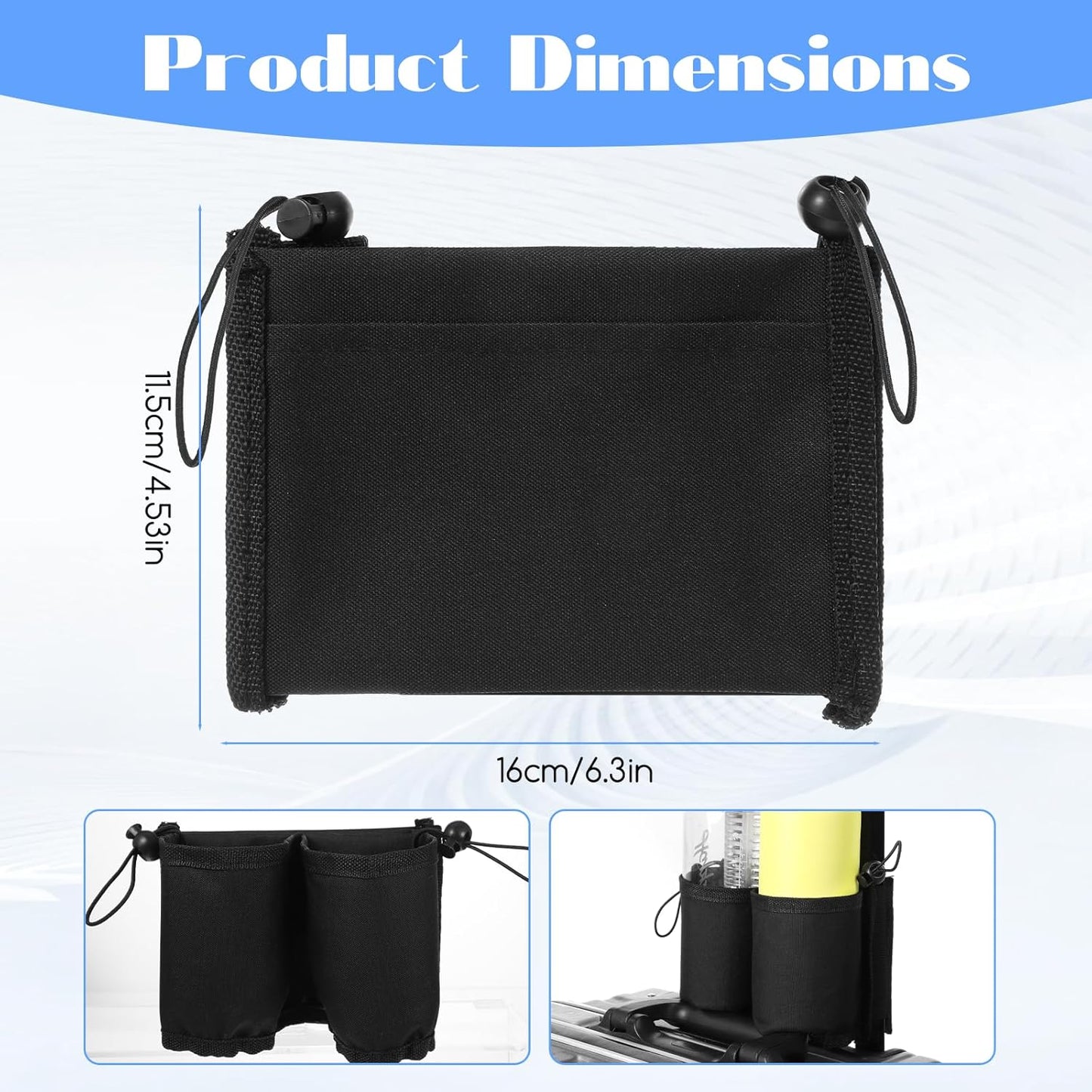 Luggage Travel Cup Holder Free Hand Drink Carrier Carry on Beverage Cup Holder Attachment Fits Roll on Suitcase Handles Business People, Travel Essentials