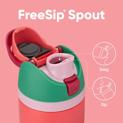 Owala FreeSip Insulated Stainless Steel Water Bottle with Straw, BPA-Free Sports Water Bottle, Great for Travel, 32 Oz, Denim