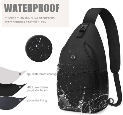 Pritent Crossbody Bags for Women Men Trendy Sling Bag Backpack Casual Chest Bag with Convertible Shoulder Strap