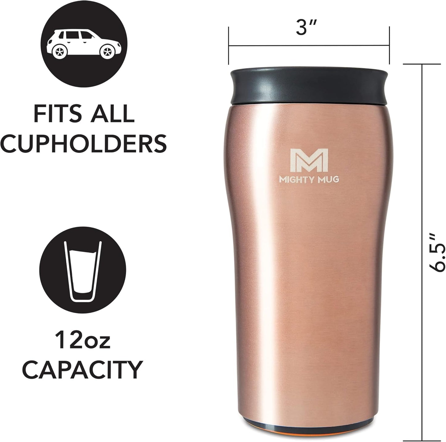 Mighty Mug | The Untippable Mug | Grips When Hit, Lifts for Sips | Insulated Stainless Steel Tumbler | Cupholder Friendly | Gifts for Women Men All | Leakproof | 6 Hour Hot / 24 Cold | 16oz | Teal