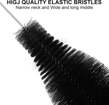 Long Bottle Brush, 17 in Bendable Cleaner Brushes for Cleaning Neck Beer Bottles, Wine, Baby Bottles, Water Bottles, Tumblers, Flask, Bird Feeder, Vase, Pipes and Brewing Supplies Black/1Pack