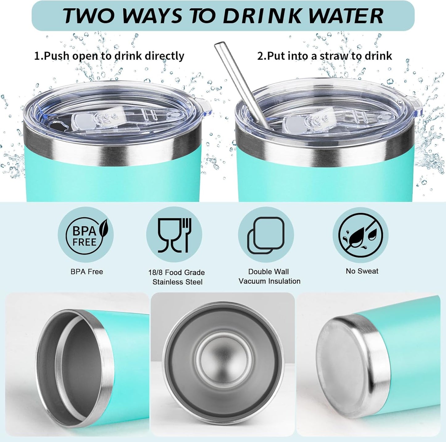 20oz Tumbler with Straw and Brush, Stainless Steel Vacuum Insulated tumbler, Double Wall Insulated Coffee Tumbler for Outdoor, Home, Travel,Office (Buff,1pcs)