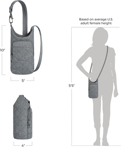 Travelon Anti-Theft Boho Insulated Water Bottle Tote
