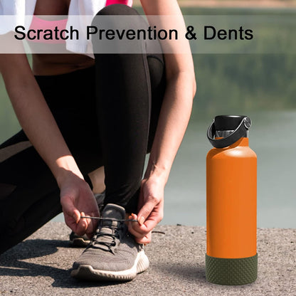 WUQID Water Bottle Boot, Diamond Silicone Boot Compatible with Stanleyy Tumbler 20-40oz & Hydroo Flask Bottle 12oz-24oz, Reduces Dents Sleeve Cover for More Bottles/Tumblers Bottom of 2.83-2.95in