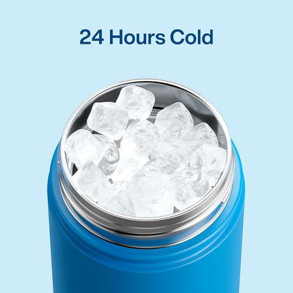 ENCOOL Insulated Water Bottle with Straw Stainless Steel Water Bottle, Leak-Proof, BPA-Free, Double Wall Vacuum Keeps Cold for 24 Hours for Sports, Travel, School (26 oz, Cotton Candy) - Colors B