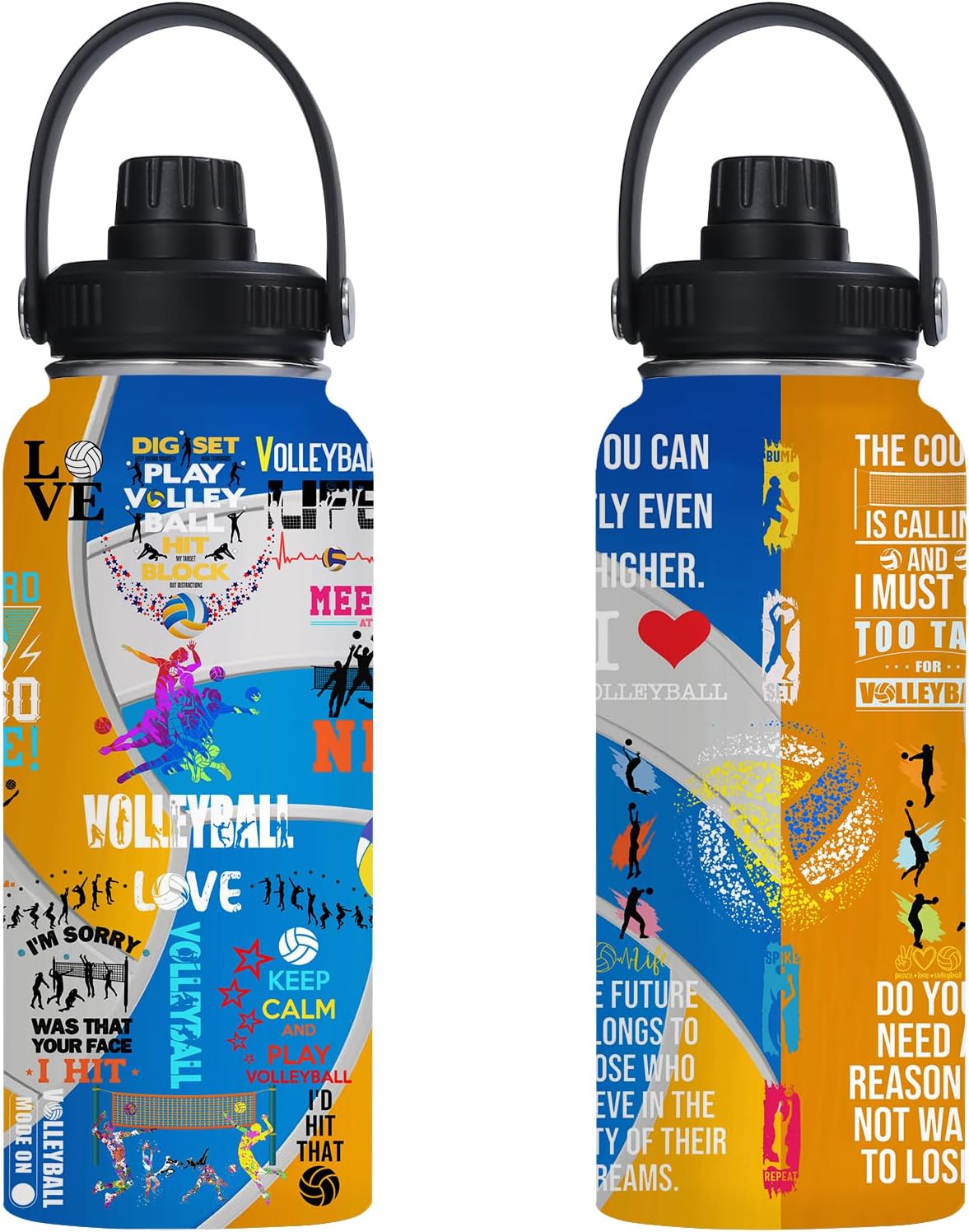 Pickleball Water Bottle 32oz Stainless Steel Insulated Vaccum with Lid, Pickleball Gifts for Pickleball Players, Pickleball Lovers, Women Girls Ladies