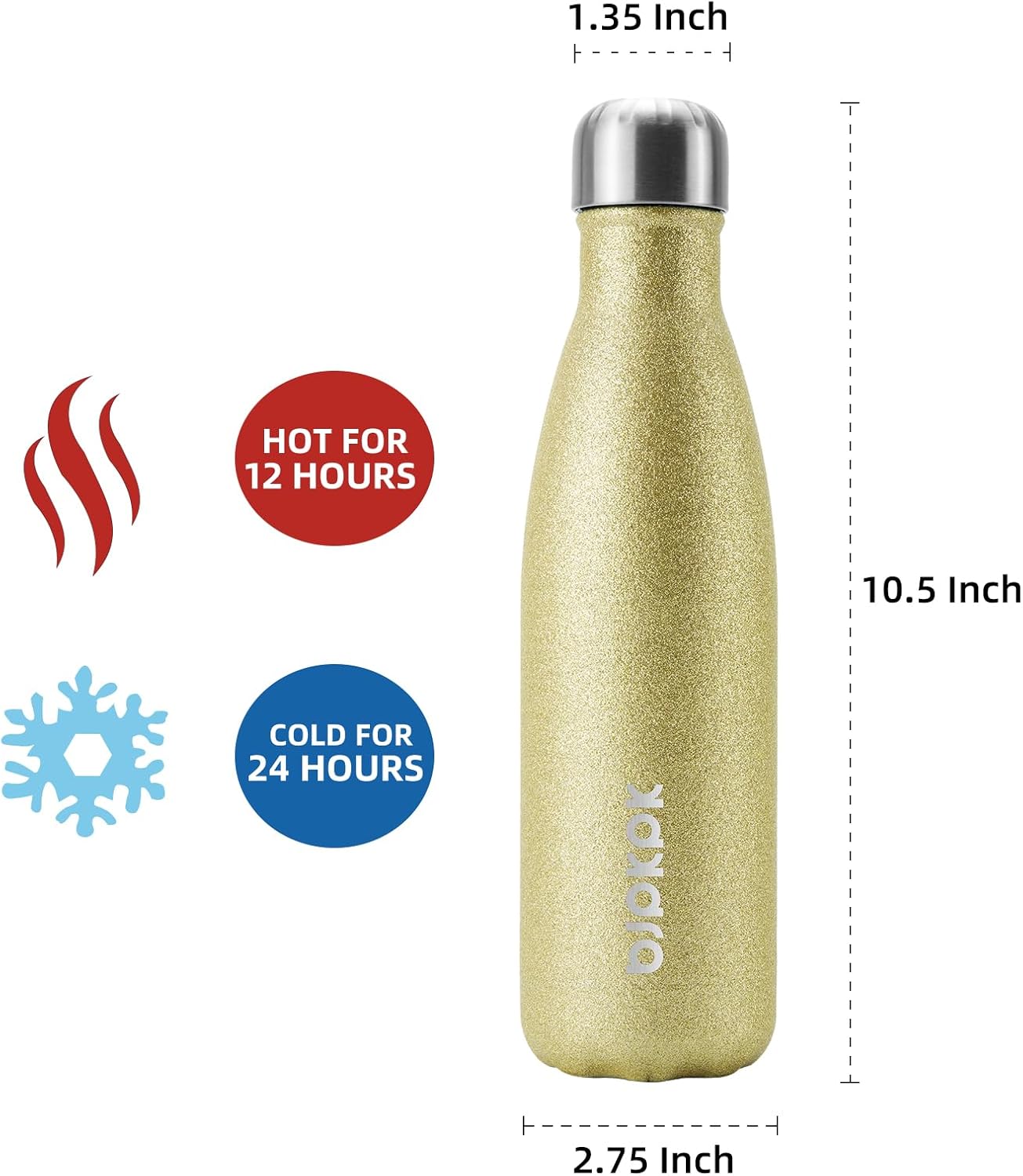 BJPKPK Insulated Water Bottle 12oz Small Stainless Steel Water Bottles Reusable Metal Thermal Keep Cold and Hot,Dreamy Purple - Colors A