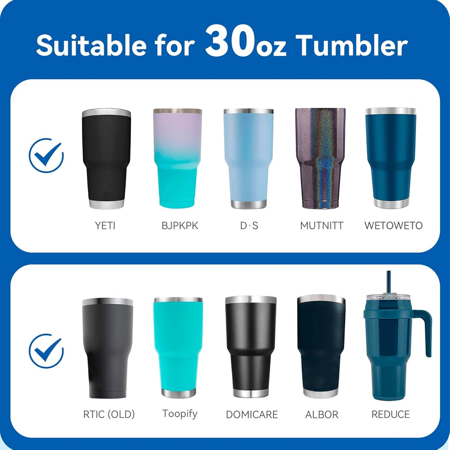 2 Pack 20 oz Tumbler Lids,Replacement Spill Proof Splash Resistant Slider Mug Toppe for Yeti Ramble and More Coffee Mugs,Straw Friendly