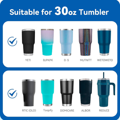 2 Pack 20 oz Tumbler Lids,Replacement Spill Proof Splash Resistant Slider Mug Toppe for Yeti Ramble and More Coffee Mugs,Straw Friendly