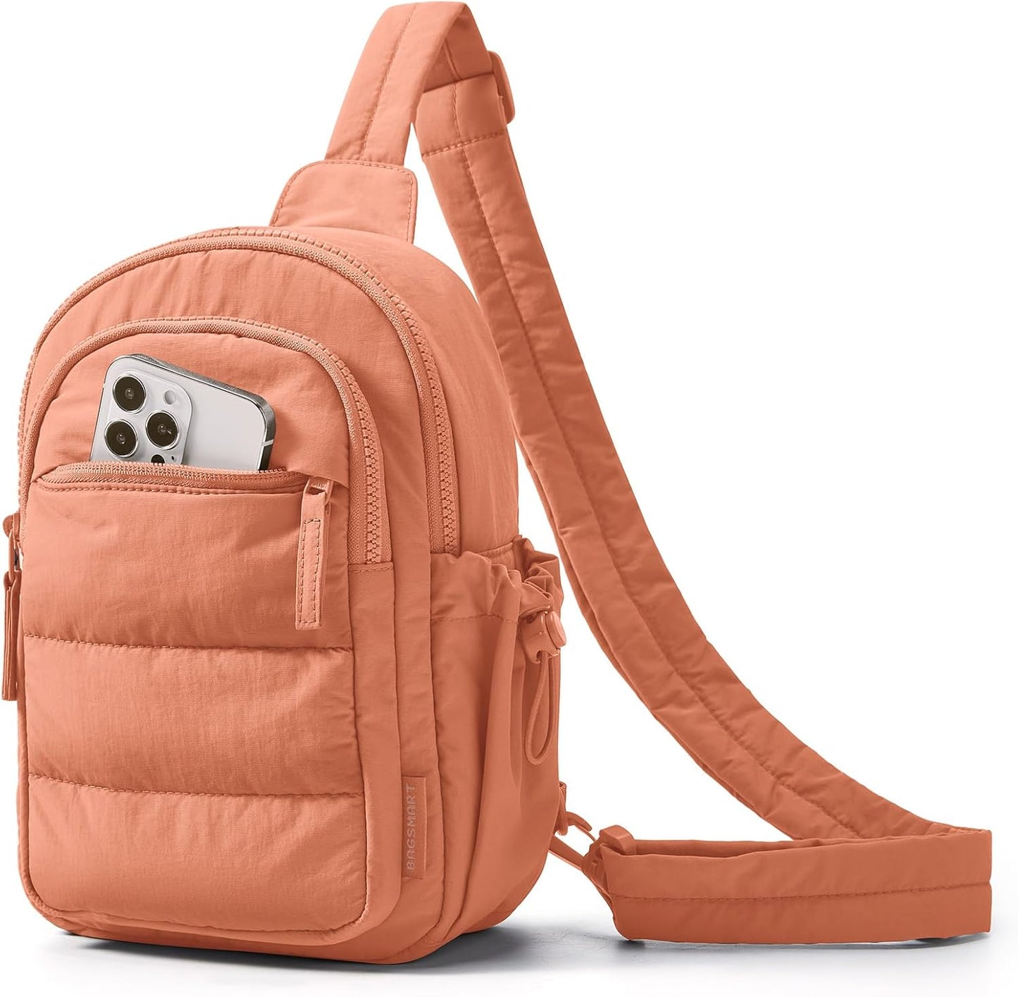 BAGSMART Small Sling Bag for Women, Puffer Crossbody Bag Purses Hobo Handbag Fanny Packs for Travel Hiking