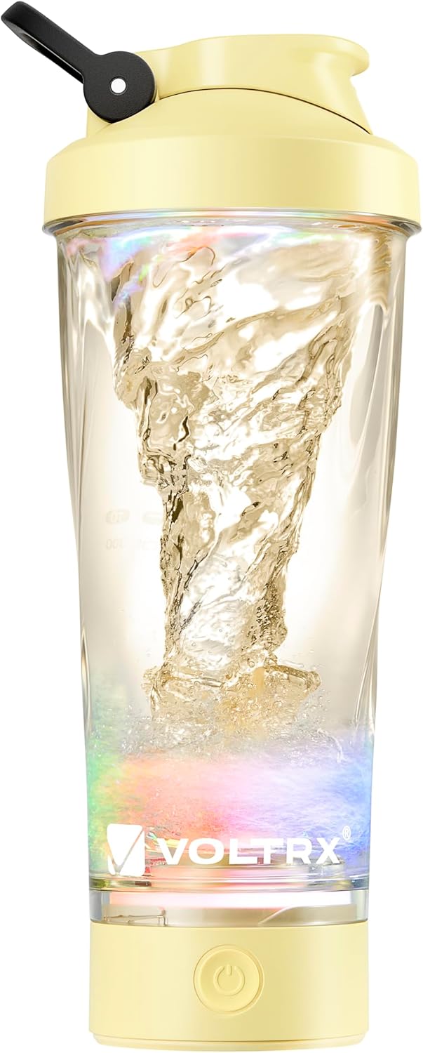 VOLTRX Premium Electric Protein Shaker Bottle, Made with Tritan - BPA Free - 24 oz Vortex Portable Mixer Cup/USB Rechargeable Shaker Cups for Protein Shakes